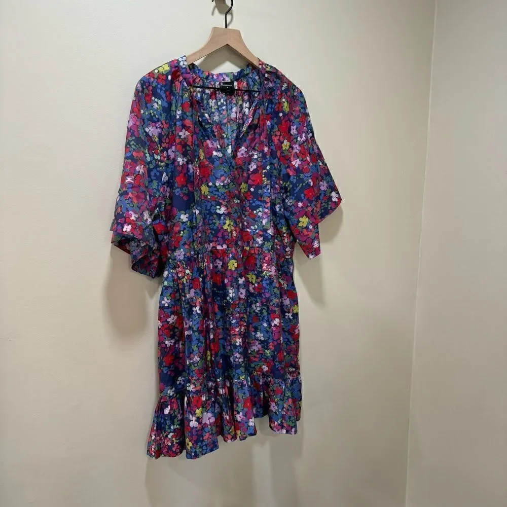 Summersalt The Tie Neck Dress Painted Meadows sz XL